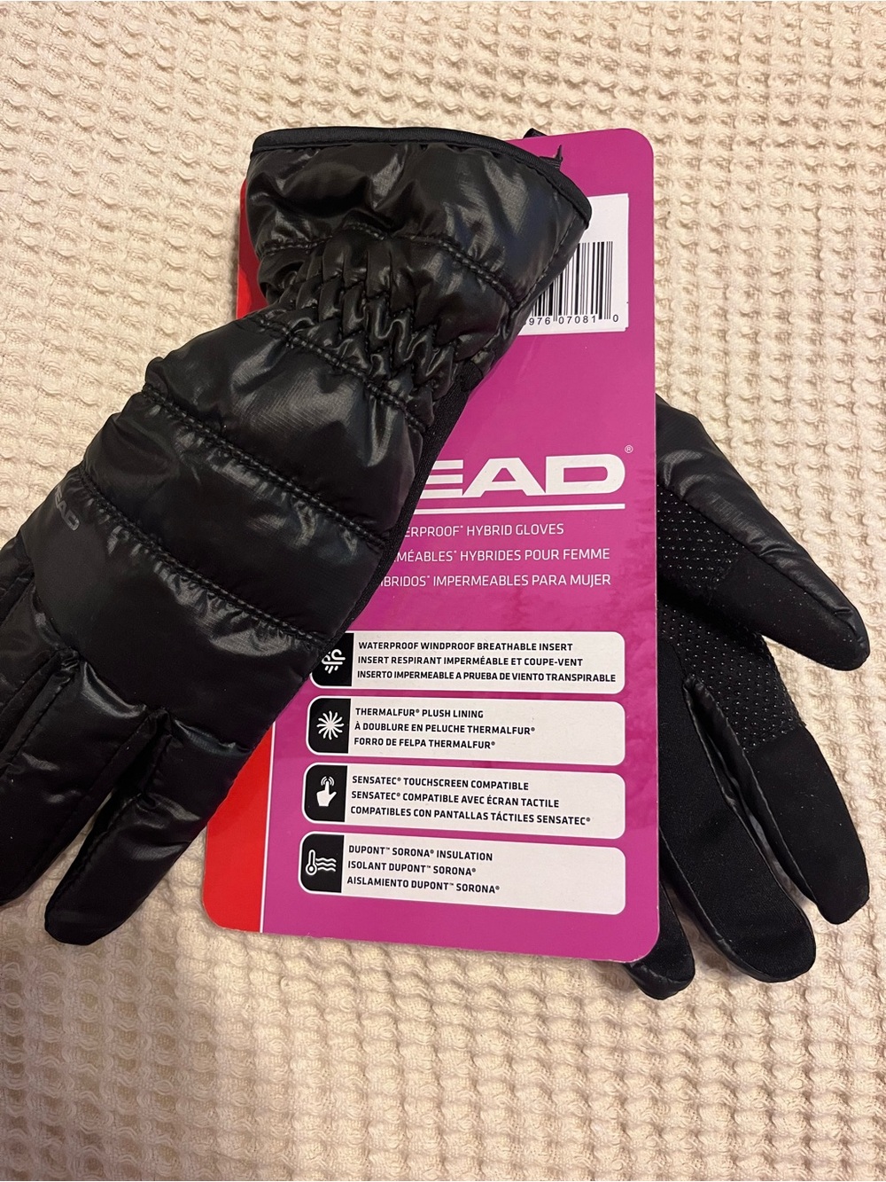 HEAD Women's Black Winter Touchscreen Gloves